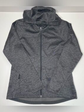 The North Face Full-Zip Hoodie Sweatshirt (Dark Gray Heather) Women's LARGE